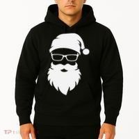Funny Hipster Santa Last Minute Retro Christmas Matching Hoodie thumb 2