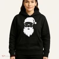 Funny Hipster Santa Last Minute Retro Christmas Matching Hoodie thumb 5