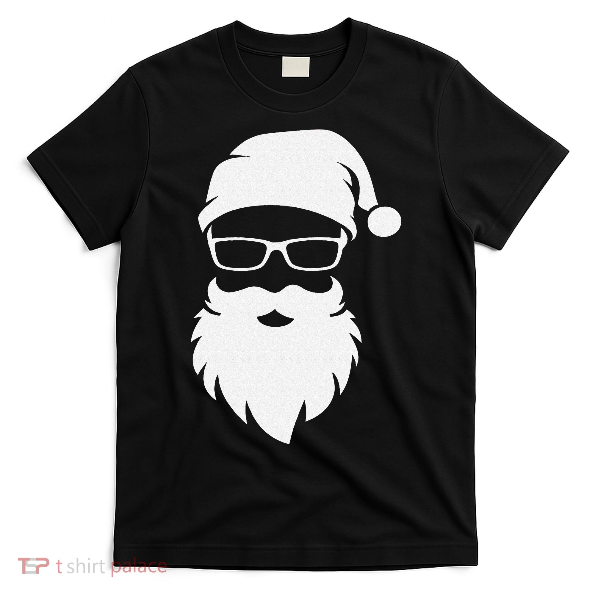 Funny Hipster Santa Last Minute Retro Christmas Matching T-Shirt