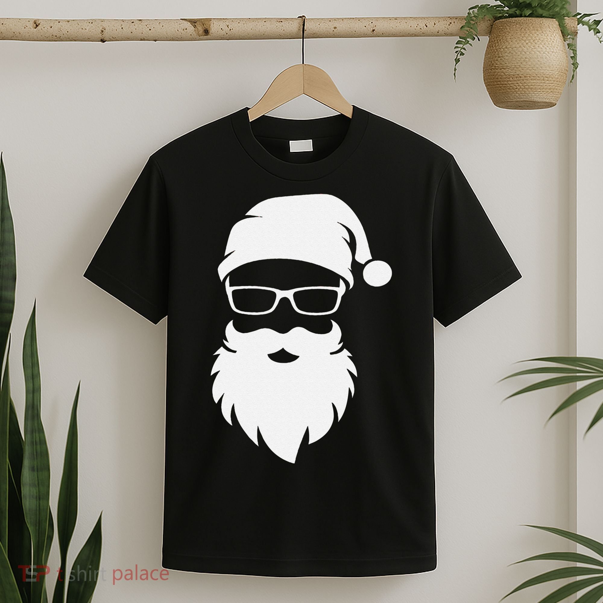 Funny Hipster Santa Last Minute Retro Christmas Matching T-Shirt