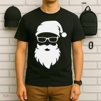 Funny Hipster Santa Last Minute Retro Christmas Matching T-Shirt thumb 6