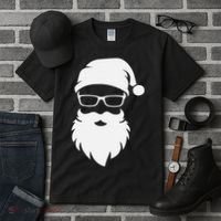 Funny Hipster Santa Last Minute Retro Christmas Matching Tall T-Shirt thumb 3