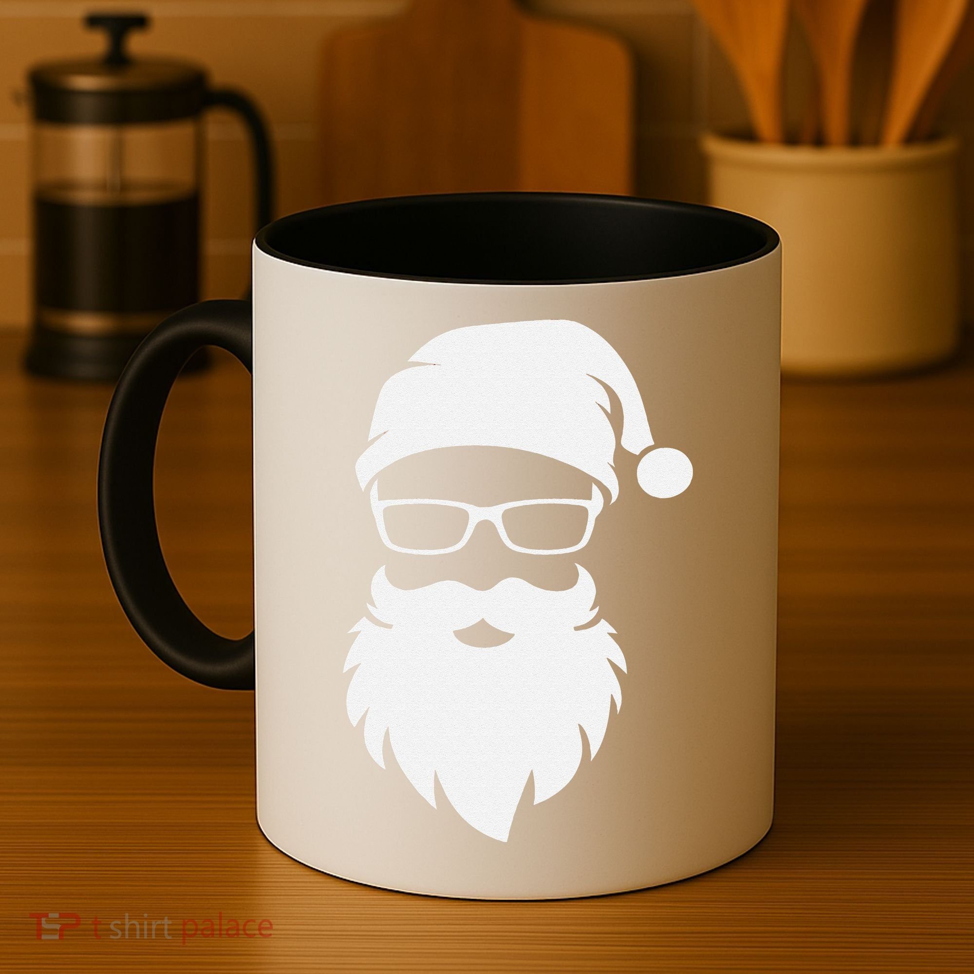 Funny Hipster Santa Last Minute Retro Christmas Matching Coffee Mug