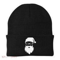 Funny Hipster Santa Last Minute Retro Christmas Matching Beanie thumb 0