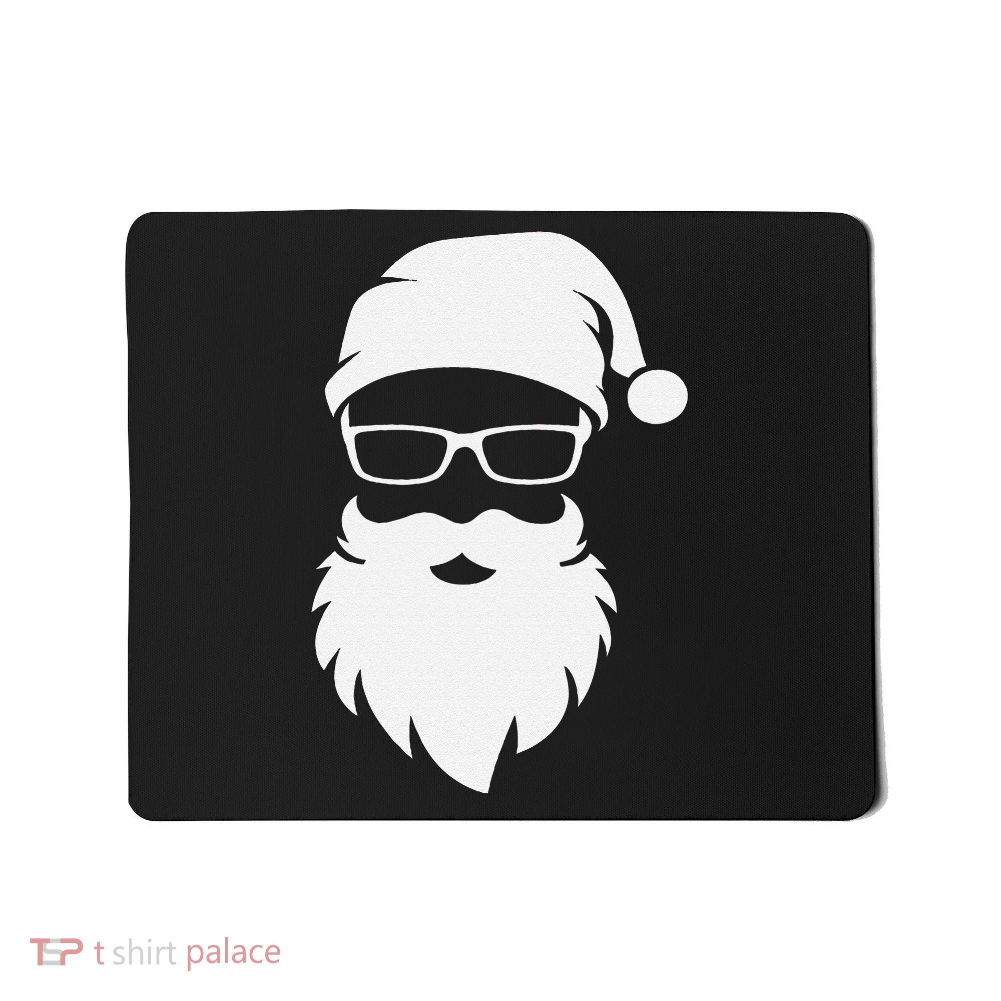 Funny Hipster Santa Last Minute Retro Christmas Matching Mousepad