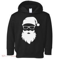 Funny Hipster Santa Last Minute Retro Christmas Matching Toddler Hoodie thumb 0
