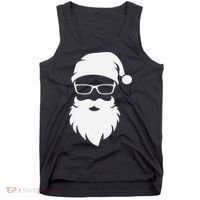 Funny Hipster Santa Last Minute Retro Christmas Matching Tank Top thumb 0