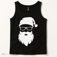 Funny Hipster Santa Last Minute Retro Christmas Matching Tank Top thumb 2