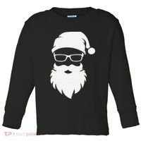 Funny Hipster Santa Last Minute Retro Christmas Matching Toddler Long Sleeve Shirt thumb 0