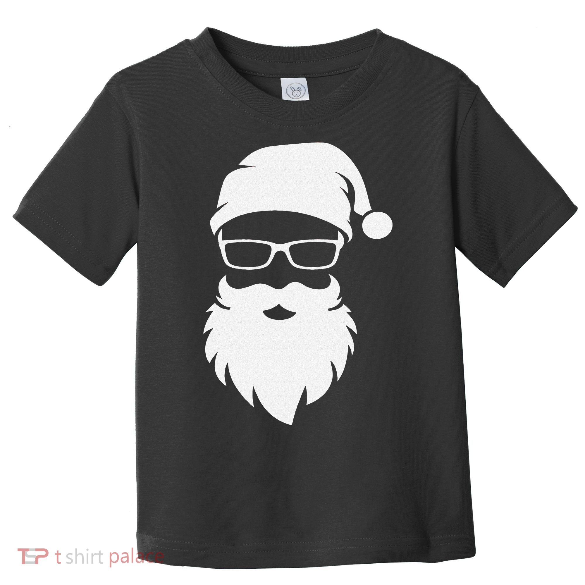 Funny Hipster Santa Last Minute Retro Christmas Matching Toddler T-Shirt