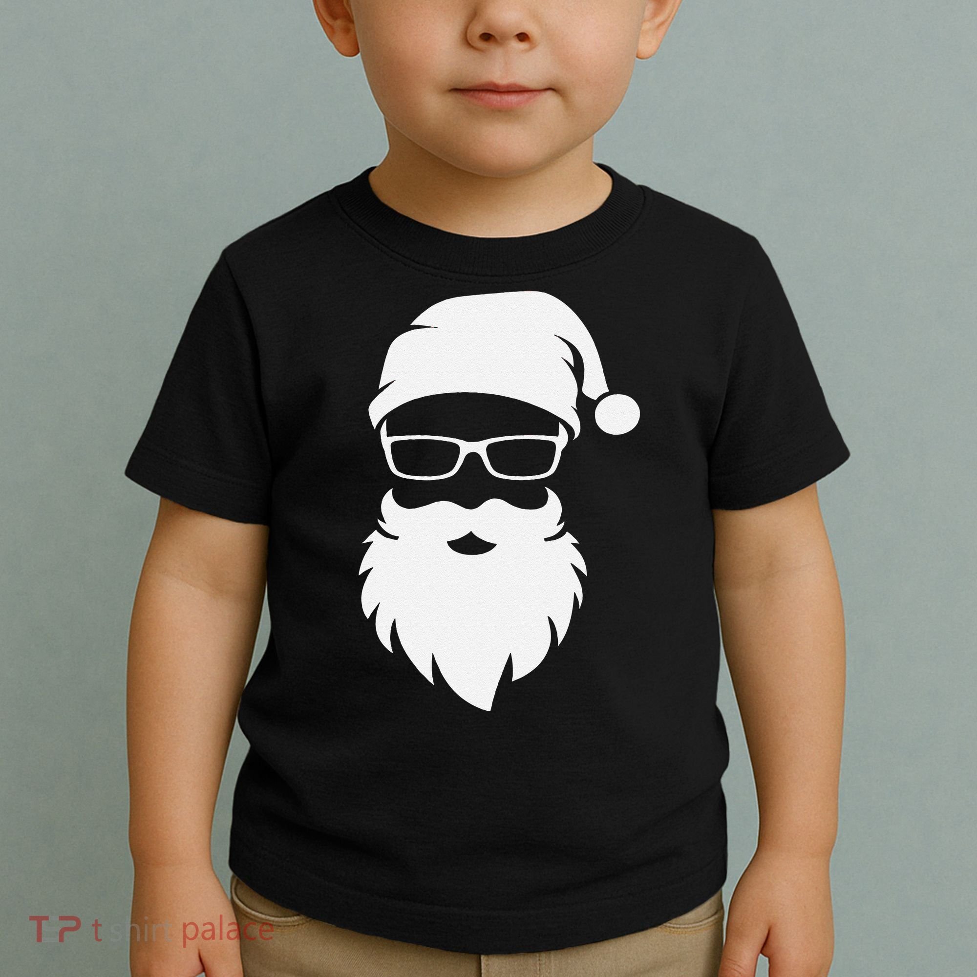 Funny Hipster Santa Last Minute Retro Christmas Matching Toddler T-Shirt