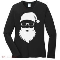 Funny Hipster Santa Last Minute Retro Christmas Matching Women's Long Sleeve Shirt thumb 0