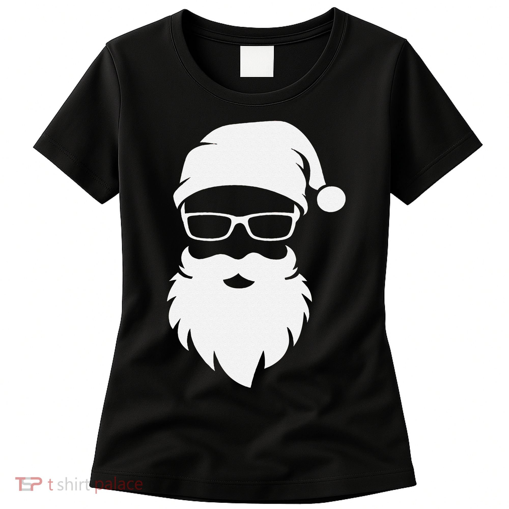 Funny Hipster Santa Last Minute Retro Christmas Matching Women's T-Shirt