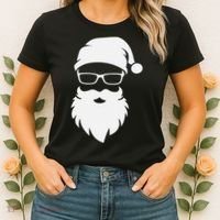 Funny Hipster Santa Last Minute Retro Christmas Matching Women's T-Shirt thumb 2