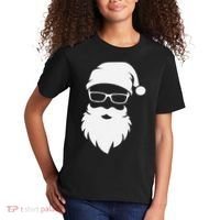 Funny Hipster Santa Last Minute Retro Christmas Matching Kids T-Shirt thumb 2