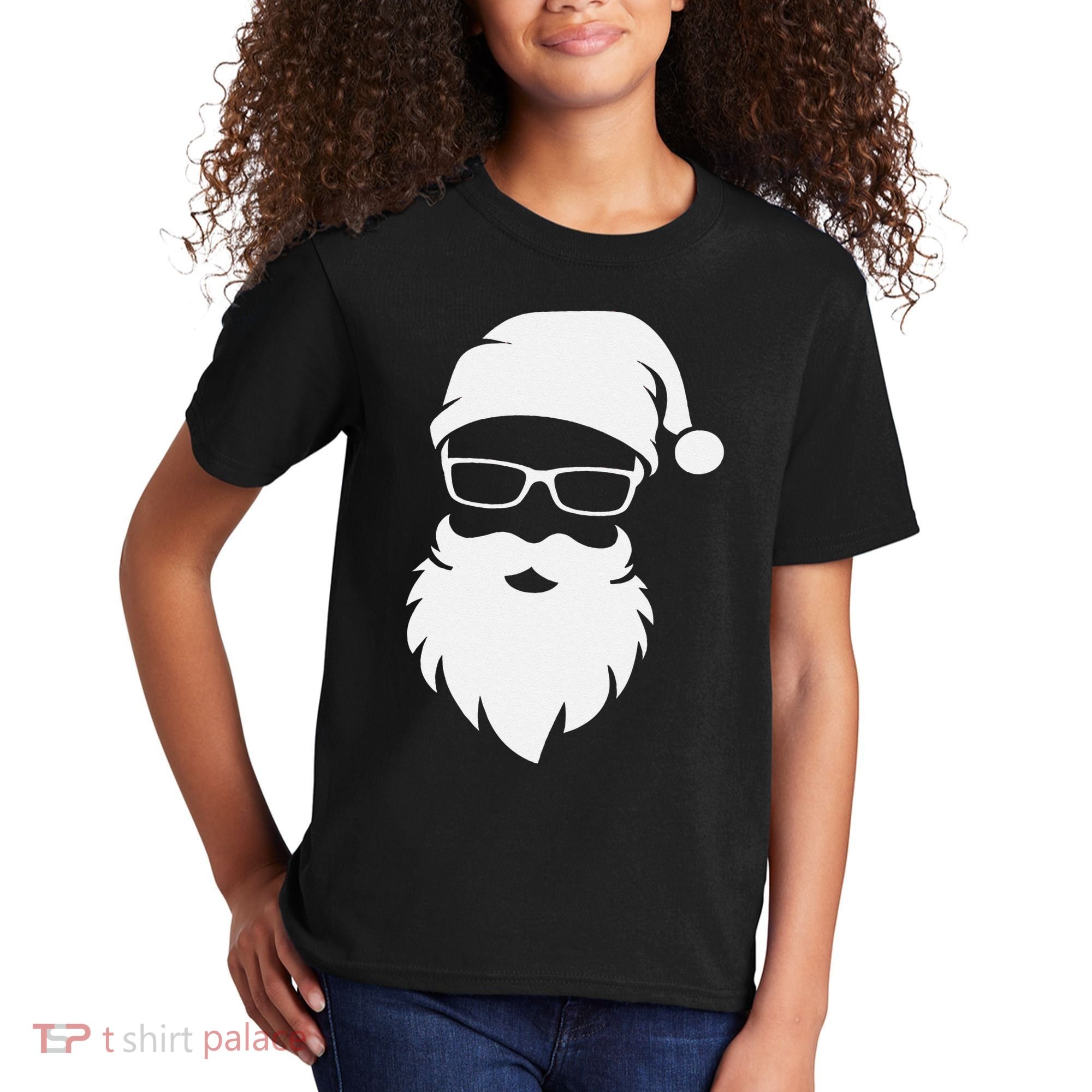 Funny Hipster Santa Last Minute Retro Christmas Matching Kids T-Shirt
