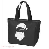 Funny Hipster Santa Last Minute Retro Christmas Matching Tote Bag thumb 3