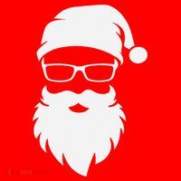 Funny Hipster Santa Last Minute Retro Christmas Matching Santa Hat thumb 1