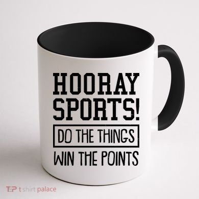 Funny Hooray Sports Do The Things Win The Points Coffee Mug back