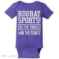 Funny Hooray Sports Do The Things Win The Points Baby Bodysuit thumb 0
