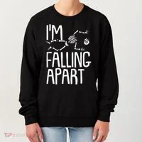 Funny Halloween Skeleton I'm Falling Apart Women's Sweatshirt thumb 0