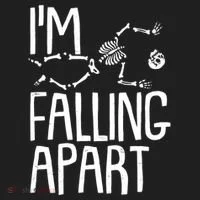 Funny Halloween Skeleton I'm Falling Apart Women's Sweatshirt thumb 2