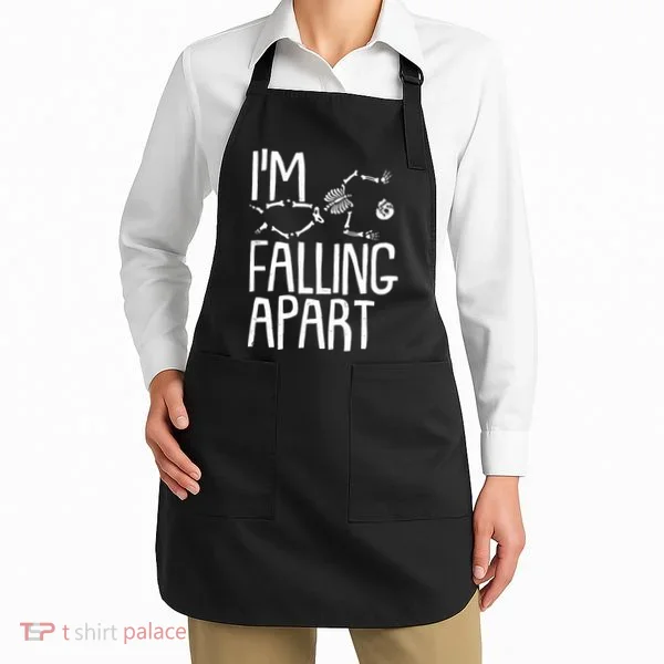 Funny Halloween Skeleton I'm Falling Apart Apron