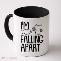 Funny Halloween Skeleton I'm Falling Apart Coffee Mug thumb 0