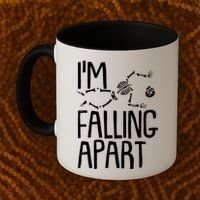 Funny Halloween Skeleton I'm Falling Apart Coffee Mug thumb 2