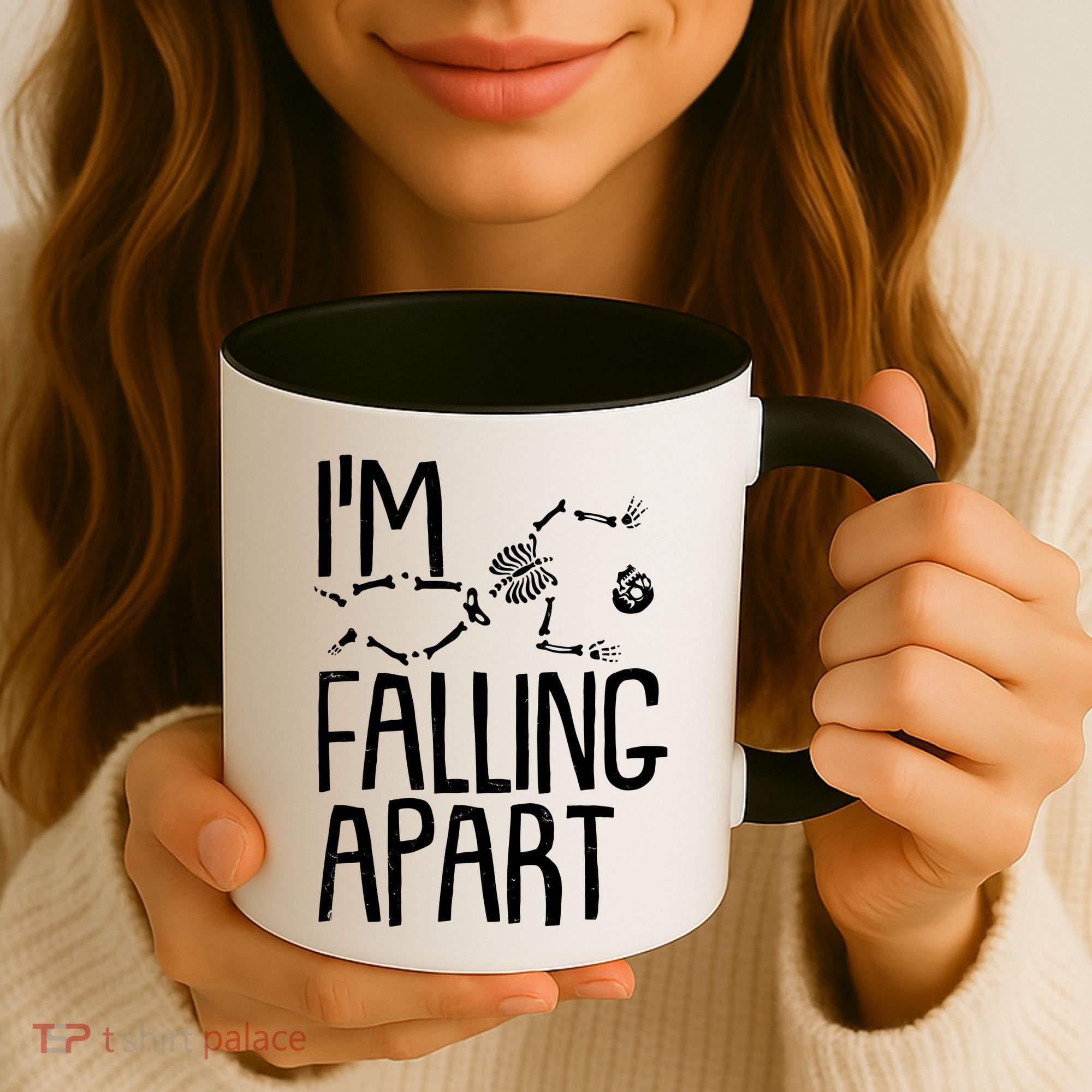 Funny Halloween Skeleton I'm Falling Apart Coffee Mug