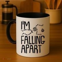 Funny Halloween Skeleton I'm Falling Apart Coffee Mug thumb 4