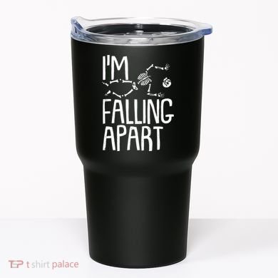 Funny Halloween Skeleton I'm Falling Apart Tumbler