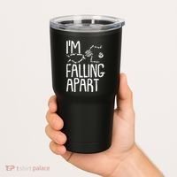 Funny Halloween Skeleton I'm Falling Apart Tumbler thumb 2