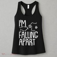 Funny Halloween Skeleton I'm Falling Apart Women's Tank Top thumb 3