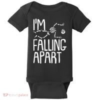 Funny Halloween Skeleton I'm Falling Apart Baby Bodysuit thumb 0