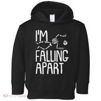Funny Halloween Skeleton I'm Falling Apart Toddler Hoodie thumb 0