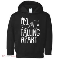 Funny Halloween Skeleton I'm Falling Apart Toddler Hoodie thumb 0