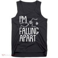 Funny Halloween Skeleton I'm Falling Apart Tank Top thumb 0