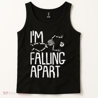 Funny Halloween Skeleton I'm Falling Apart Tank Top thumb 2