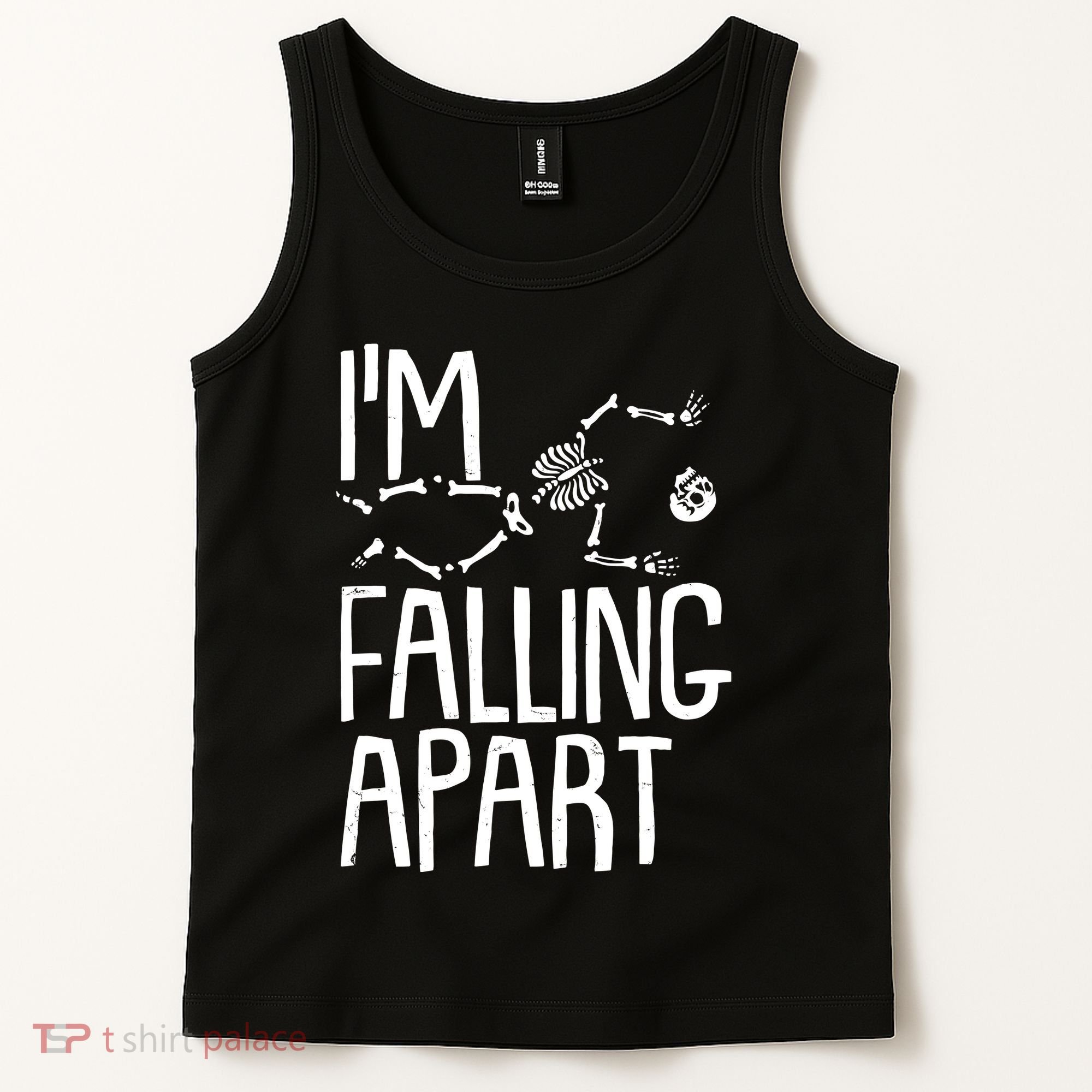 Funny Halloween Skeleton I'm Falling Apart Tank Top