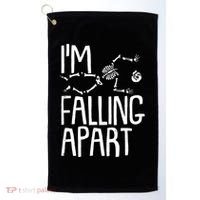 Funny Halloween Skeleton I'm Falling Apart Golf Towel thumb 0