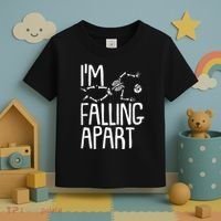Funny Halloween Skeleton I'm Falling Apart Toddler T-Shirt thumb 3