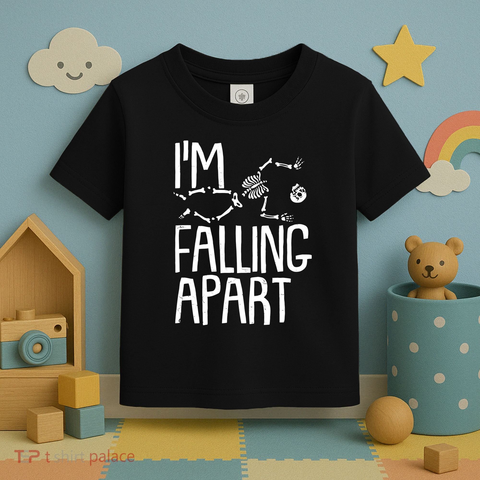 Funny Halloween Skeleton I'm Falling Apart Toddler T-Shirt