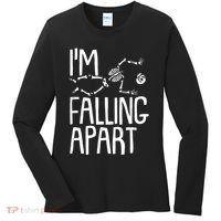 Funny Halloween Skeleton I'm Falling Apart Women's Long Sleeve Shirt thumb 0