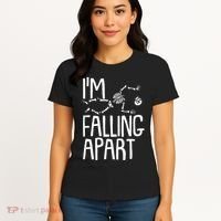 Funny Halloween Skeleton I'm Falling Apart Women's T-Shirt thumb 4