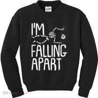 Funny Halloween Skeleton I'm Falling Apart Kids Sweatshirt thumb 0