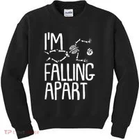 Funny Halloween Skeleton I'm Falling Apart Kids Sweatshirt thumb 0