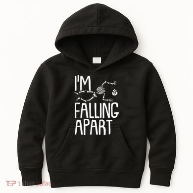 Funny Halloween Skeleton I'm Falling Apart Kids Hoodie