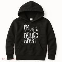 Funny Halloween Skeleton I'm Falling Apart Kids Hoodie thumb 0