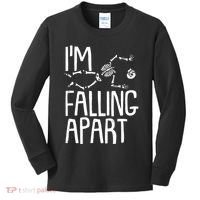 Funny Halloween Skeleton I'm Falling Apart Kids Long Sleeve Shirt thumb 0
